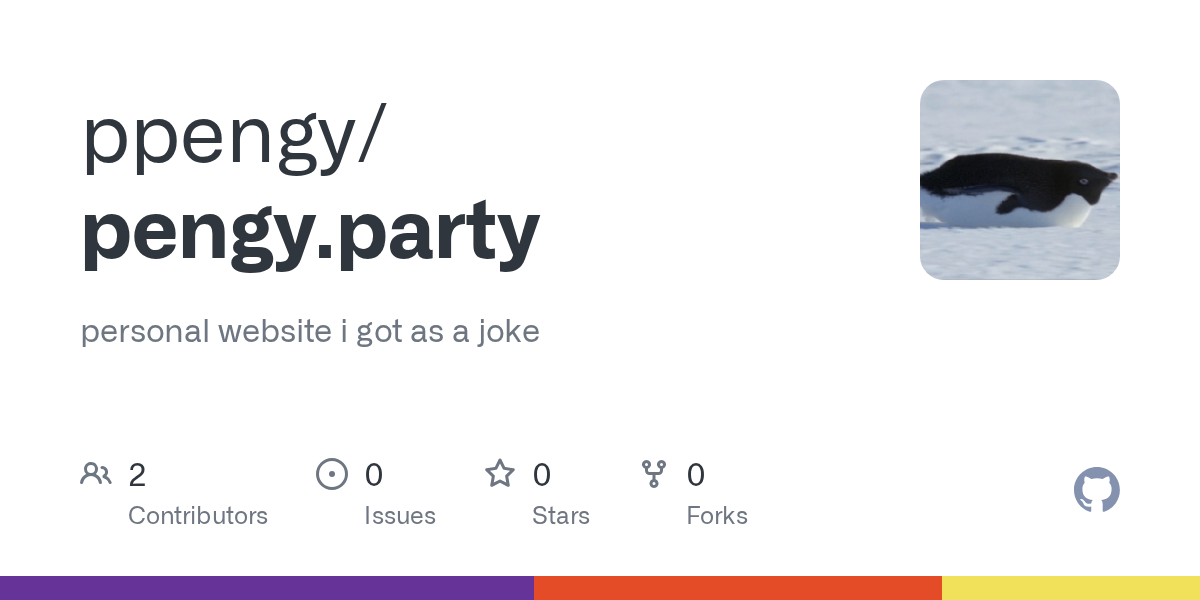 GitHub - ppengy/pengy.party: personal website i got as a joke