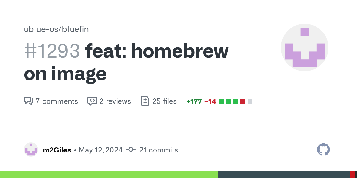 feat: homebrew on image by m2Giles · Pull Request #1293 · ublue-os/...