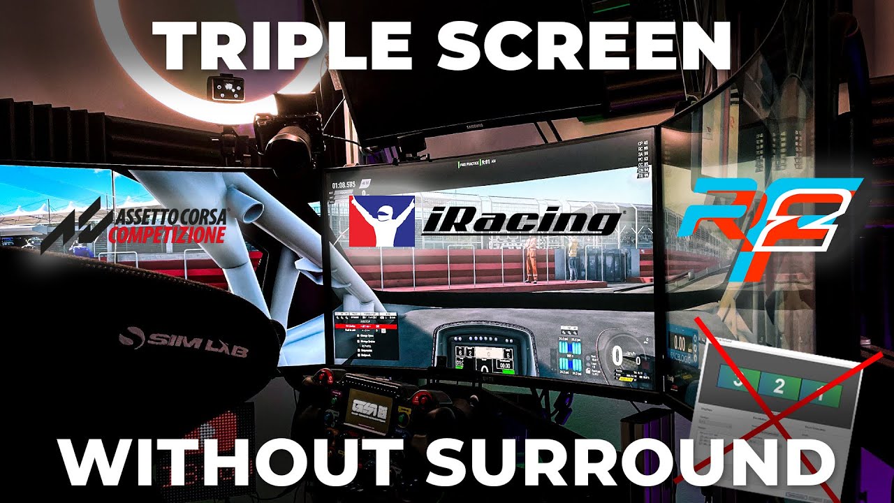 Triple Screen without Nvidia Surround | iRacing, ACC and rFactor 2