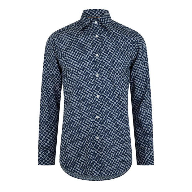 BOSS: BOSS Men's HBC L JIMKENT Patterned Long-Sleeve Shirt
