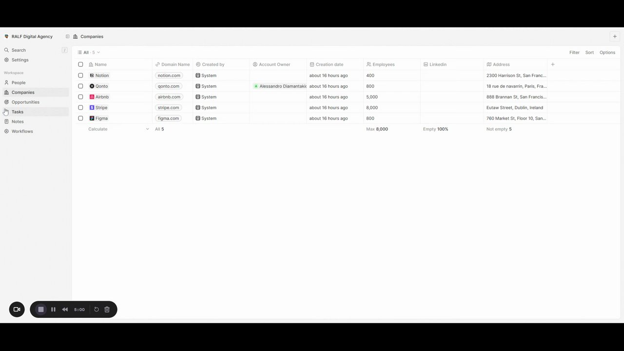 Bug Companies disappear
