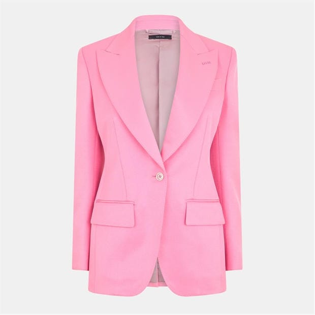 TOM FORD: TOM FORD Womens  Lapel Button Long Sleeve Jacket