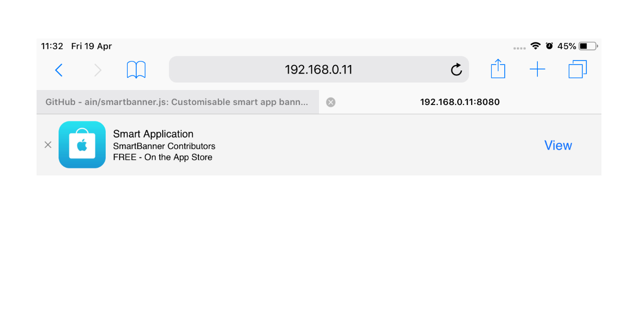 GitHub - ain/smartbanner.js: Customisable smart app banner for iOS ...
