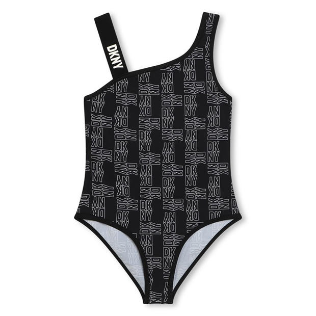 DKNY: DKNY Kids' Logo Scoop Neck Swimsuit