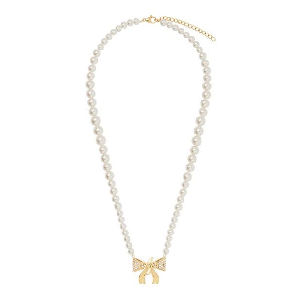 AGENT PROVOCATEUR: AGENT PROVOCATEUR Brady Pearl Bow Pendant
