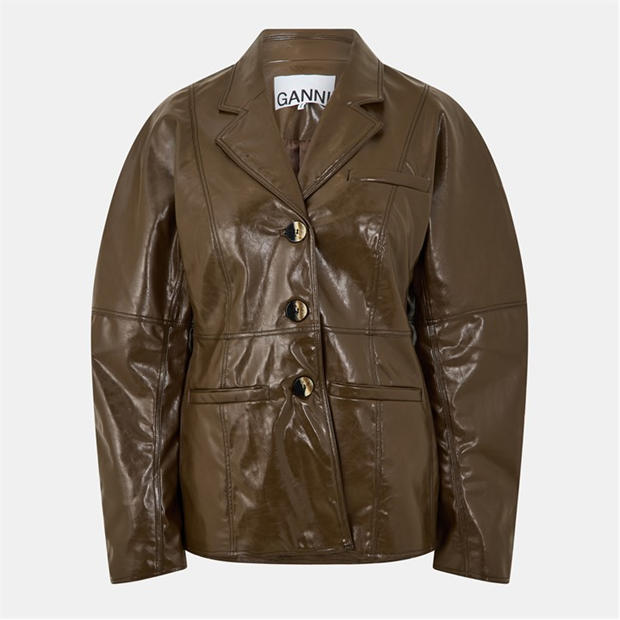 GANNI: GANNI Women's Patent Blazer