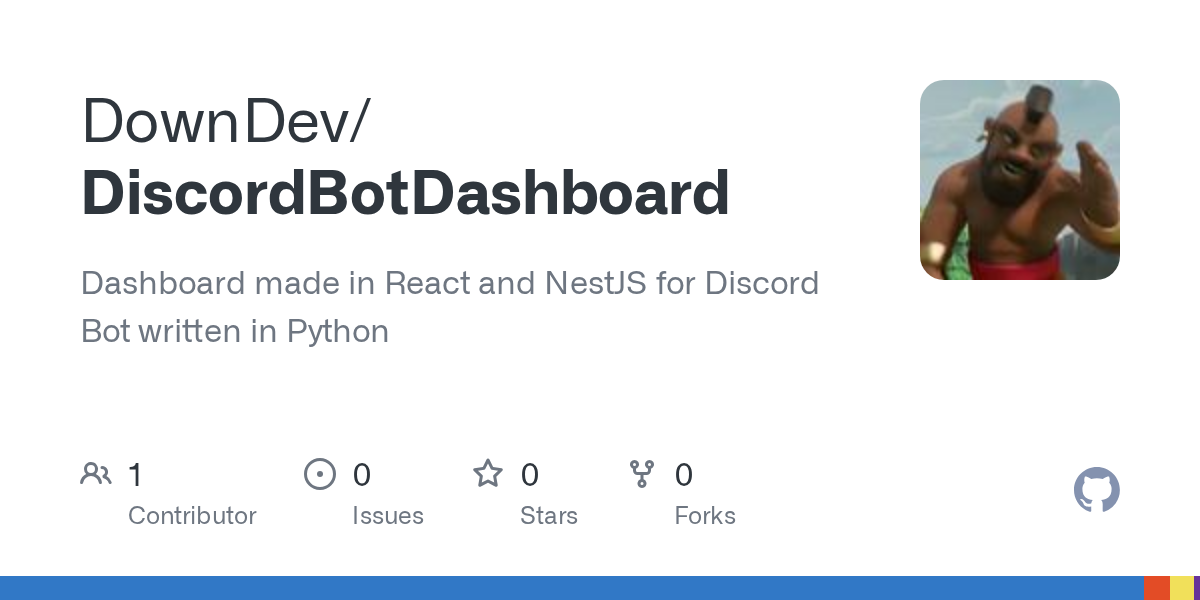GitHub - DownDev/DiscordBotDashboard: Dashboard made in React and N...