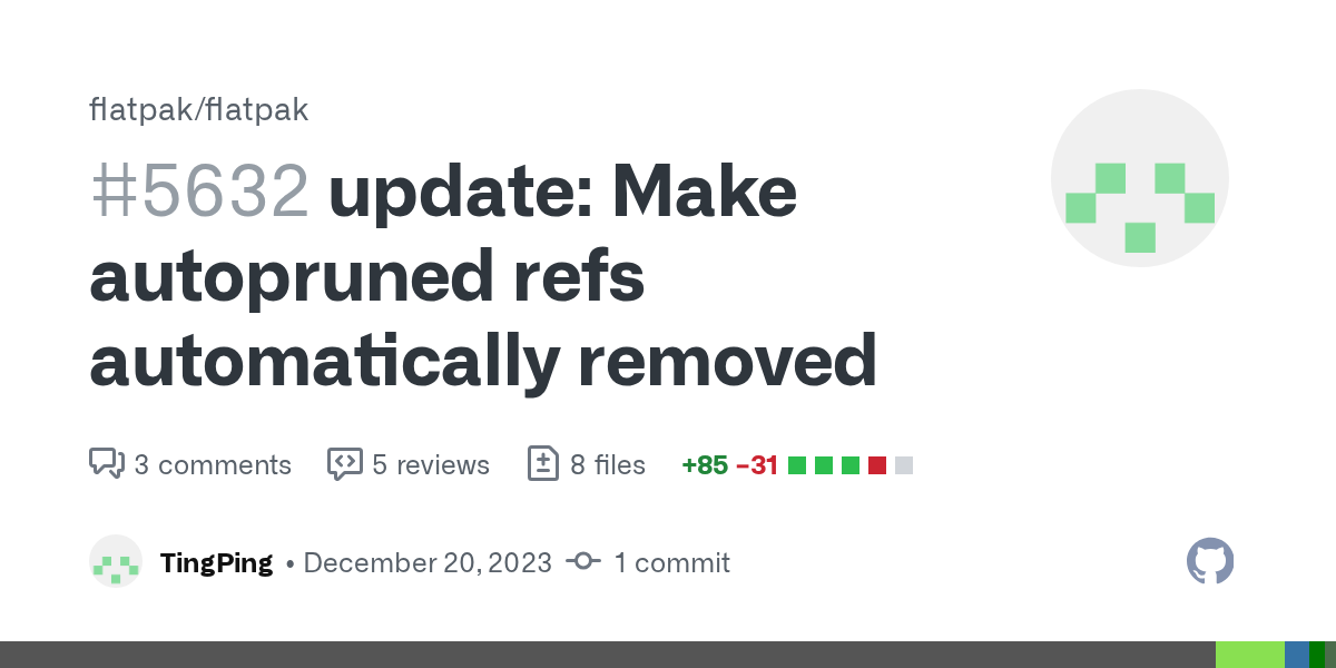 update: Make autopruned refs automatically removed by TingPing · Pu...
