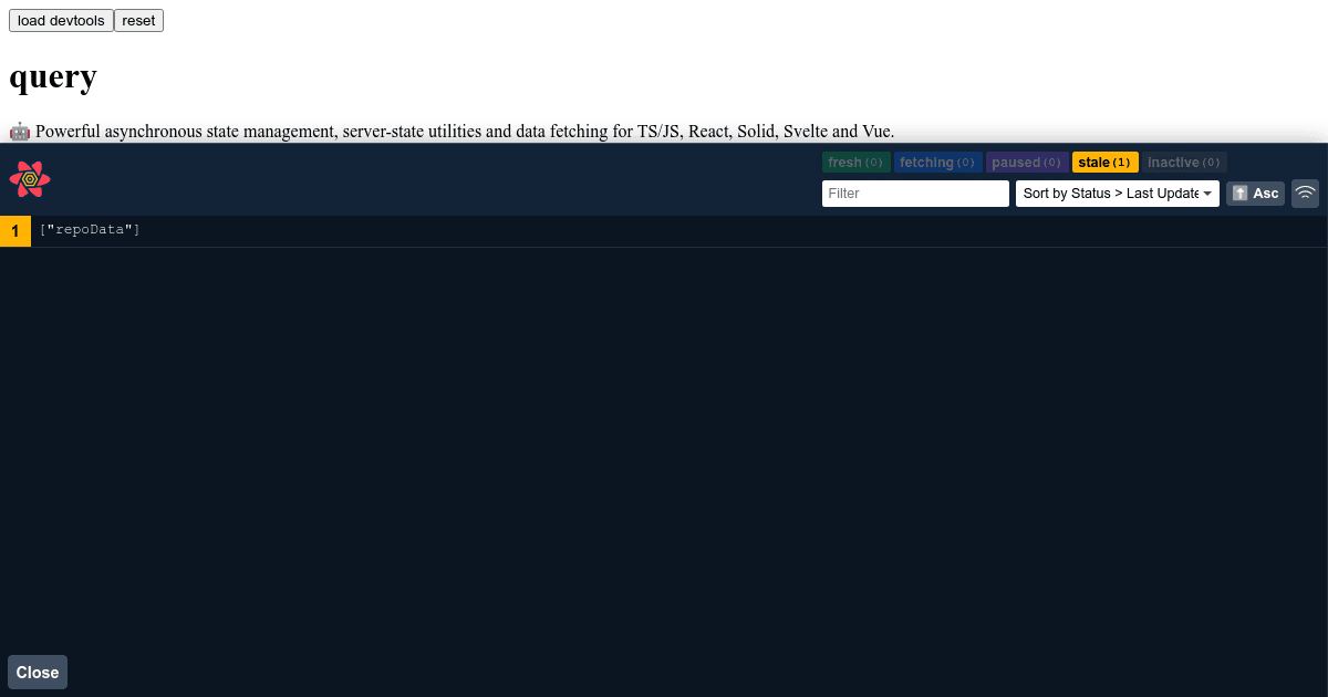 react-query reset to initial queryFn - CodeSandbox