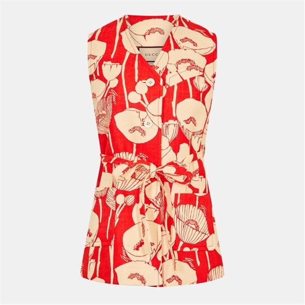 GUCCI: GUCCI Women's Silk Structured Waistcoat