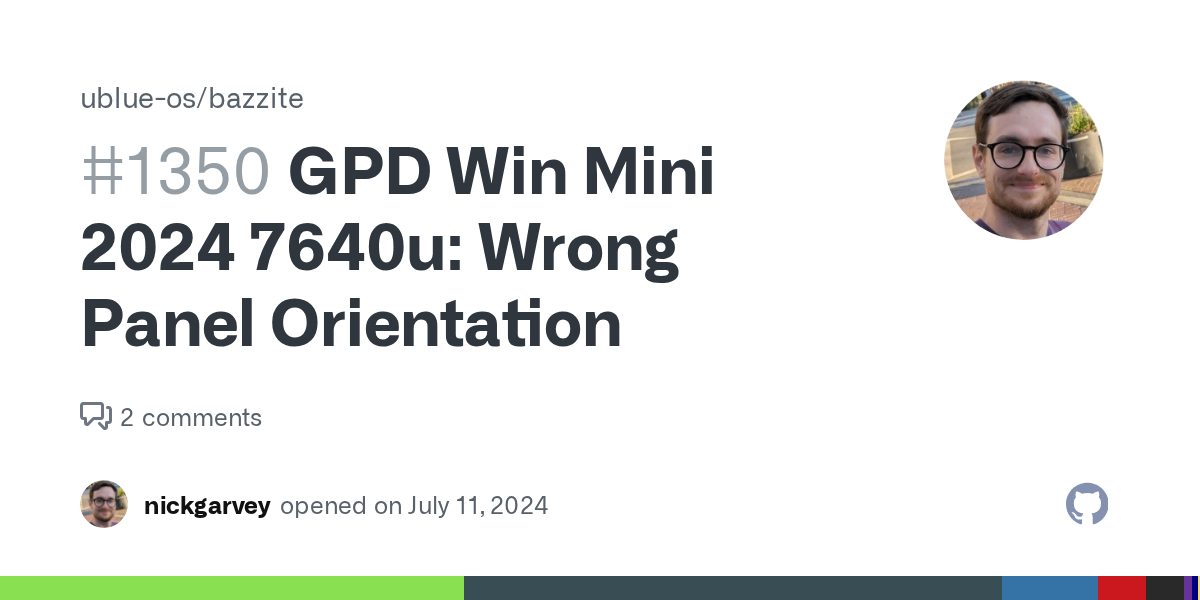 GPD Win Mini 2024 7640u: Wrong Panel Orientation · Issue #1350 · ub...