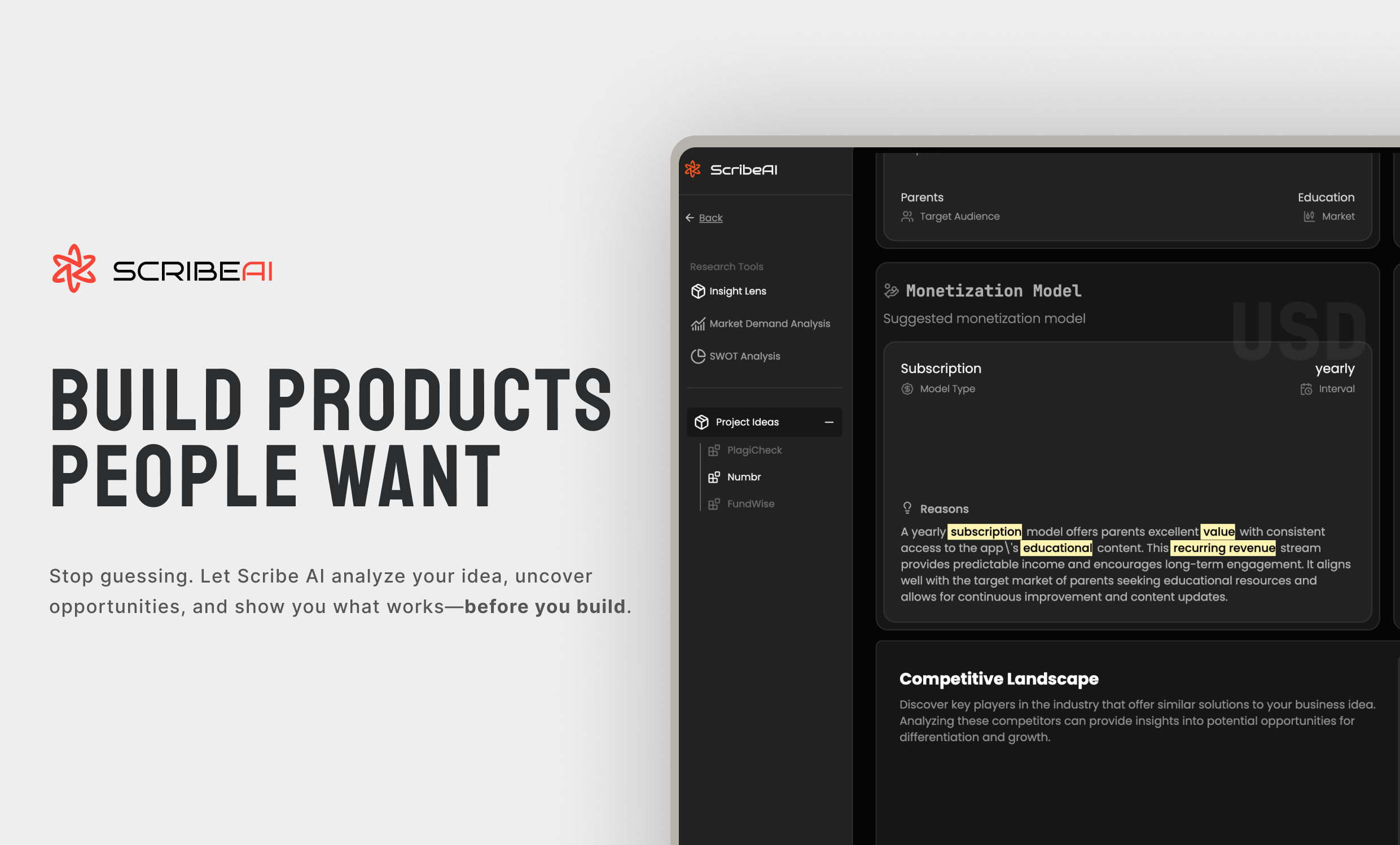 ScribeAI - AI Business Idea Validator