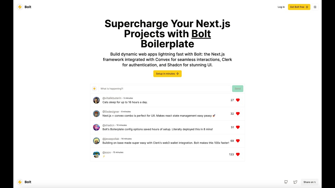 Fullstack CRUD Boilerplate: Next.js 14, React, Convex, Clerk, Tailw...