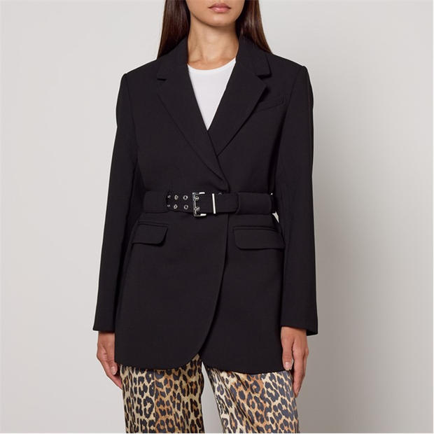 GANNI: GANNI Women's Crepe Belt Blazer