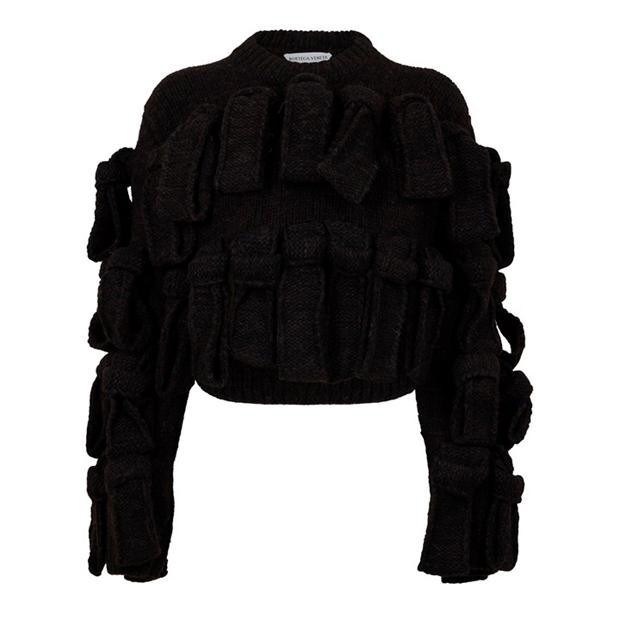 BOTTEGA VENETA: BOTTEGA VENETA Women's Knitted Structured Fit Crew Neck Jumper