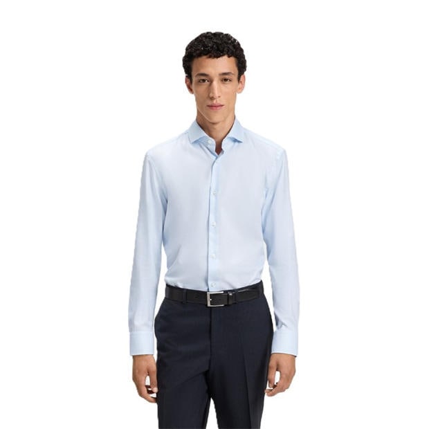 Boss: Boss Men's H Hank Spread Long Sleeve Oxford Shirt