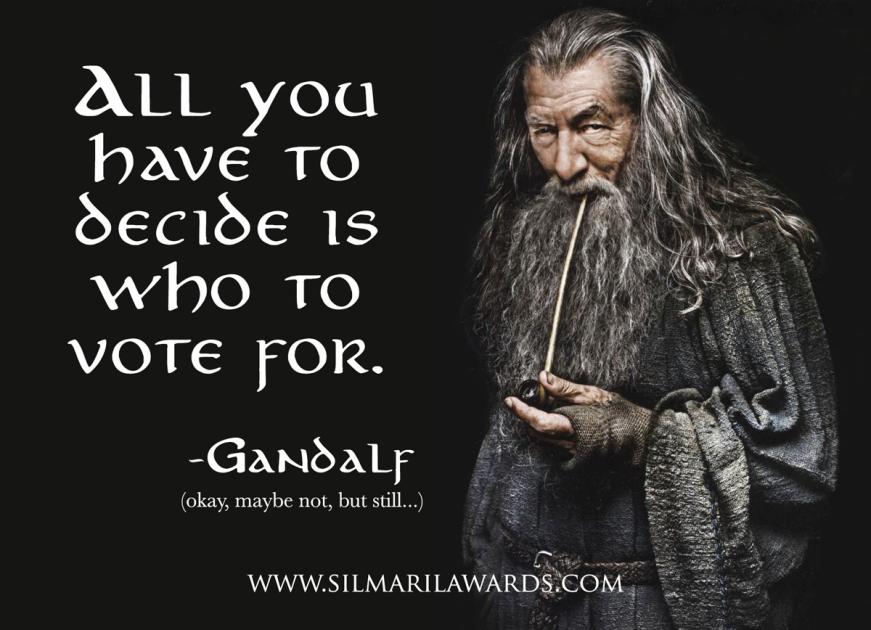 gandalf, middle earth, Tolkien characters, Tolkien awards, fantasy book awards, best fantasy characters, best book characters, middle earth characters, silmaril awards, silmaril awards 2021, 