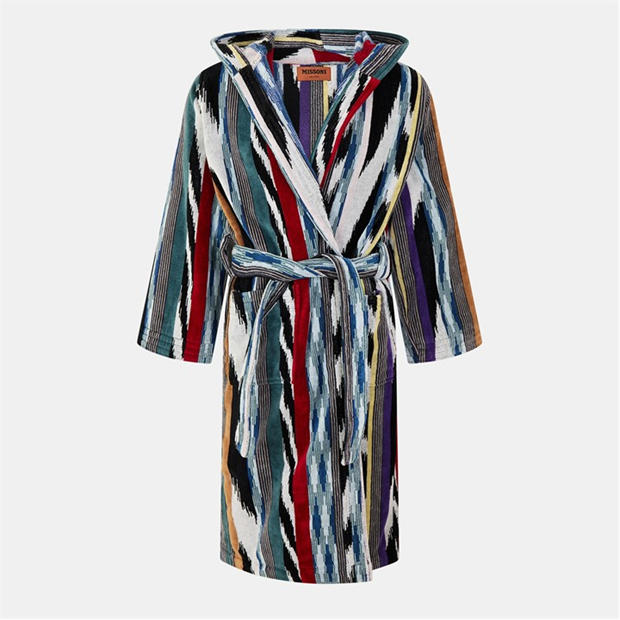 Missoni Home Collection: Missoni Home Collection Unisex Adults Bath Robe Hoodie Towel Dressing Gown