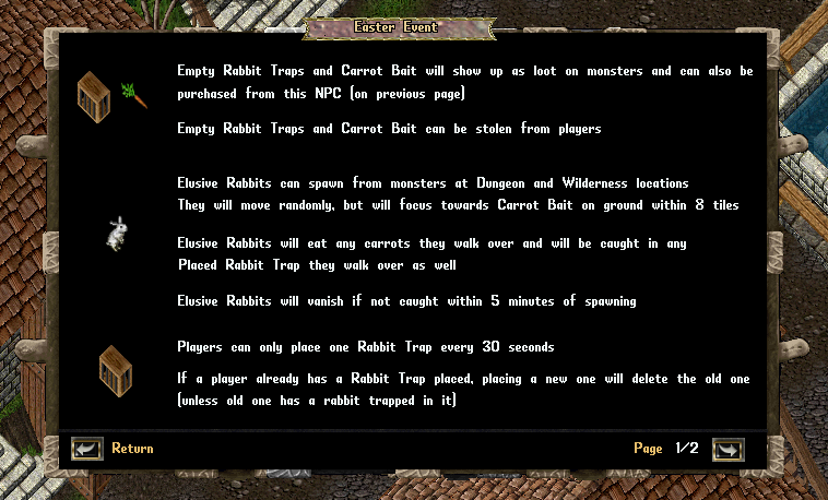Traped Rabbit Uluru Easter Feast 2024 - March 30th to April 6th, 2024 | ULTIMA ONLINE OUTLANDS