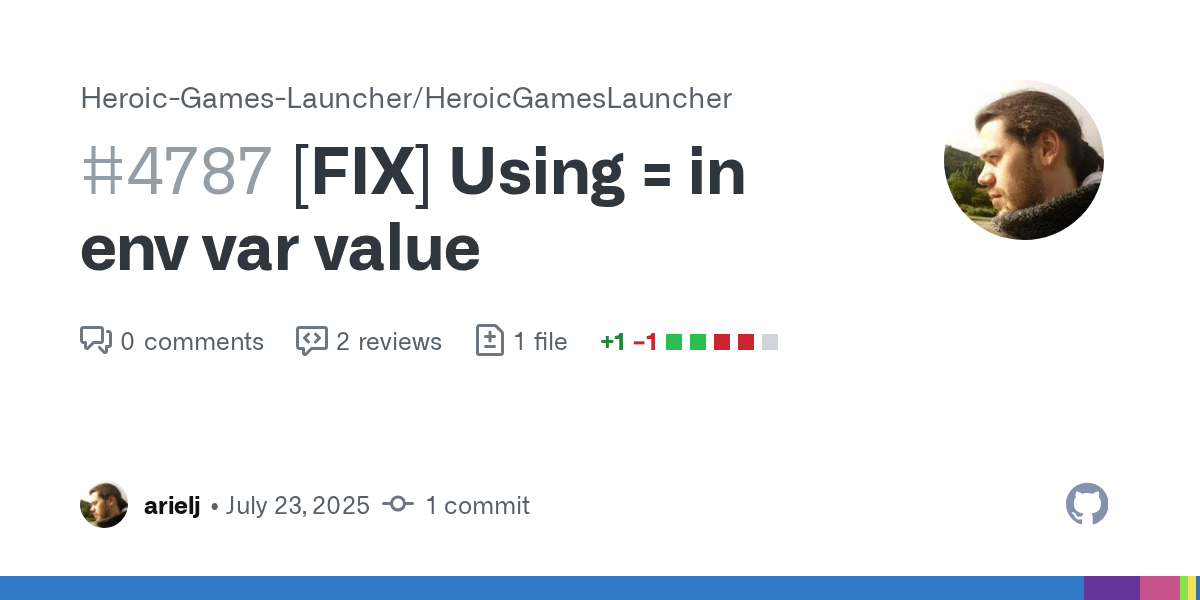 [FIX] Using = in env var value by arielj · Pull Request #4787 · H...