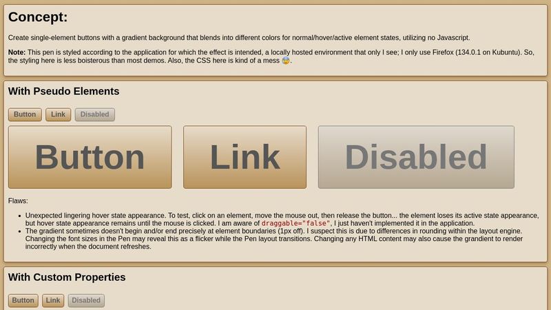 Button Gradient Background State Transitions