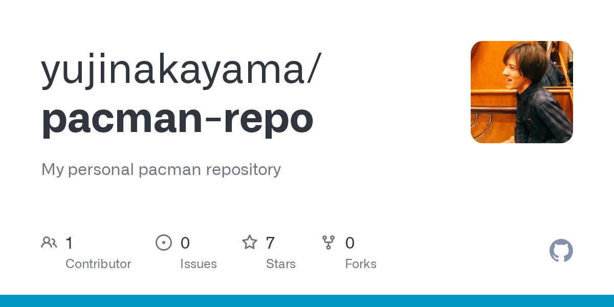 GitHub - yujinakayama/pacman-repo: My personal pacman repository
