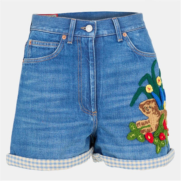 GUCCI: GUCCI Women's High Quality Denim Tailored Fit Shorts
