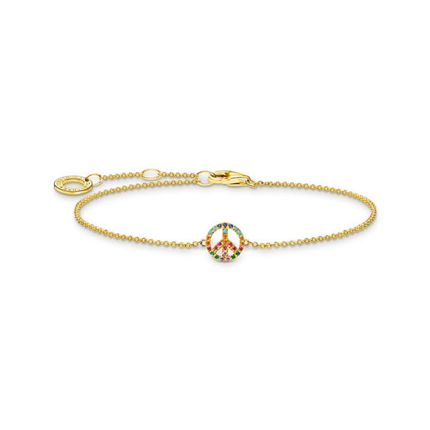Thomas Sabo: Thomas Sabo Women's Peace Symbol Chain Bracelet