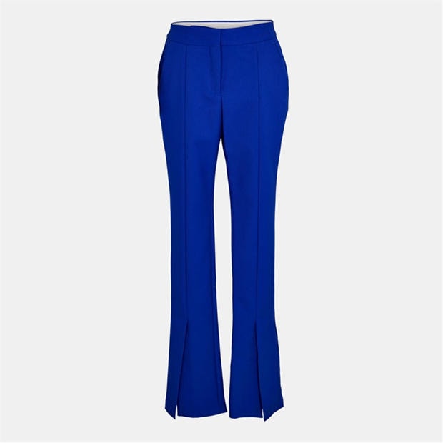 OFF WHITE: OFF WHITE Women's High Waisted Slim Fit Split Hem Trousers