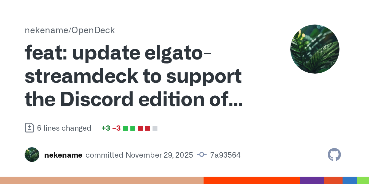 feat: update elgato-streamdeck to support the Discord edition of th...