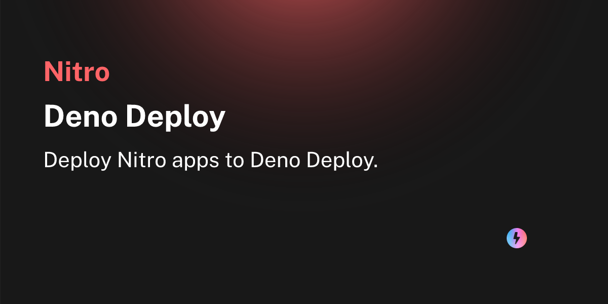 Deno Deploy - Nitro