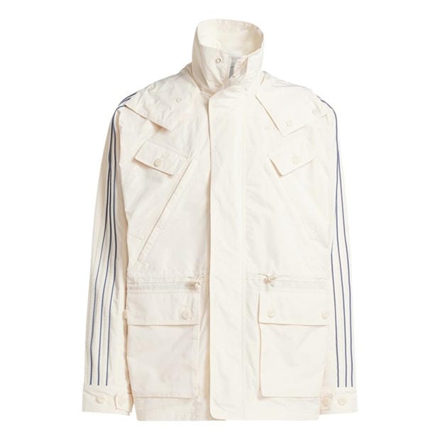 adidas Originals: adidas Originals Men's Adidas Originals Funnel Neck 4 Pocket 3-Stripes Windbreaker