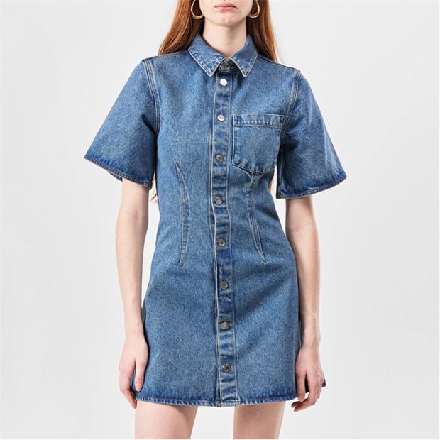 AMI PARIS: AMI PARIS Denim Button Up Dress