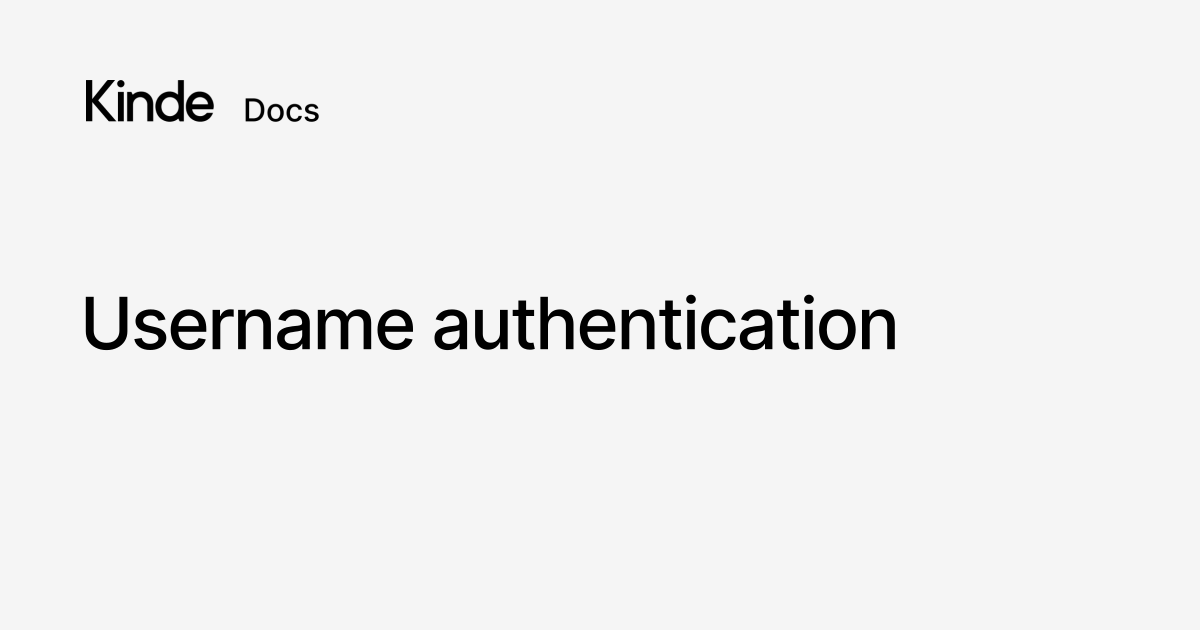 Username authentication