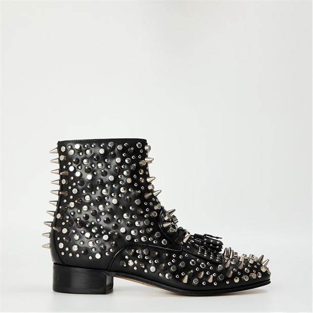 GUCCI: GUCCI Men's Metal Hardware Interior Zip Knee High Boots