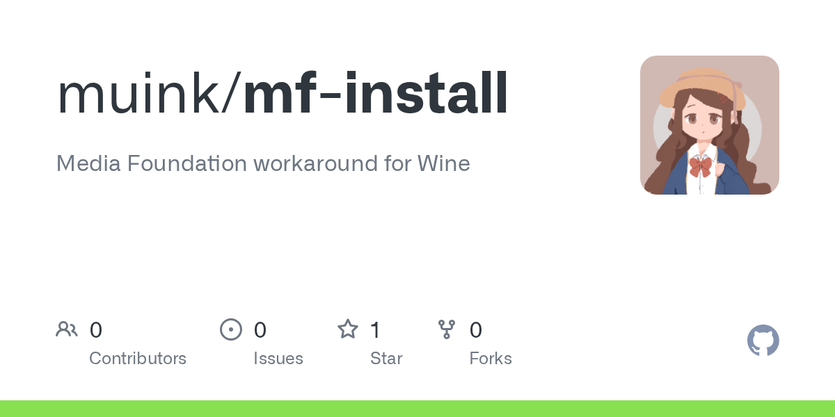 GitHub - muink/mf-install: Media Foundation workaround for Wine