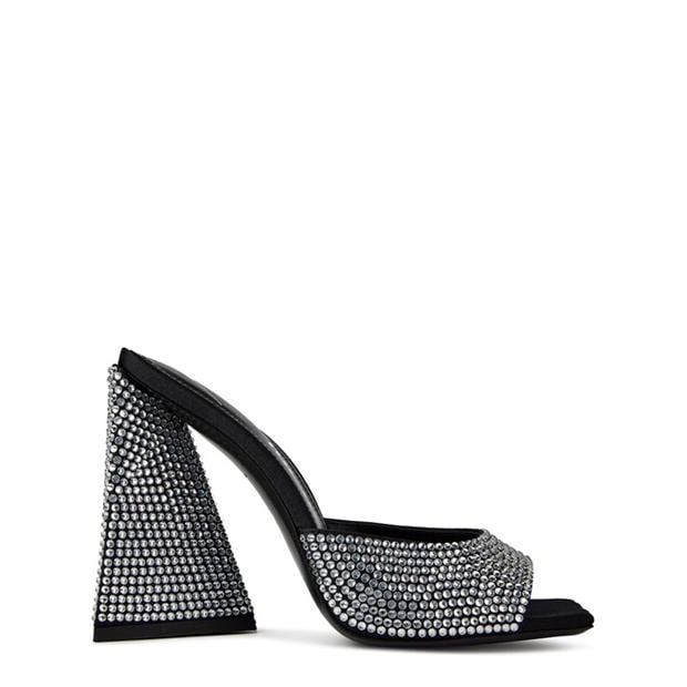 THE ATTICO: THE ATTICO Women's Devon Sculptured Heel Heeled Mules