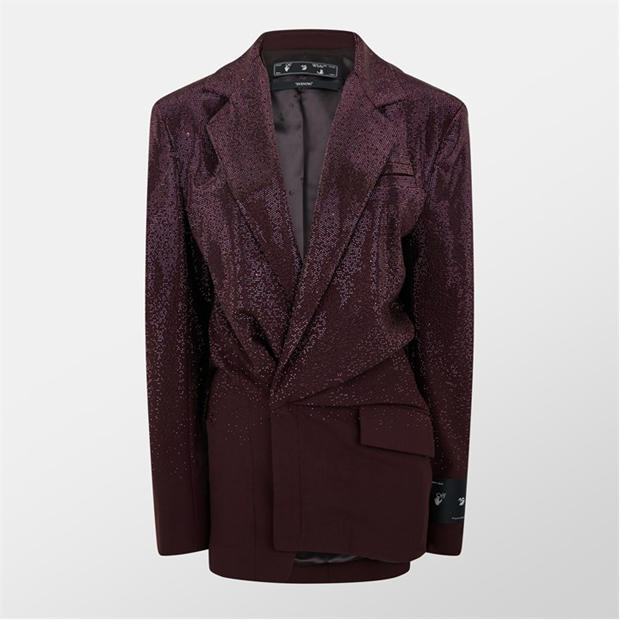 OFF WHITE: OFF WHITE Women's Short Wool Long Sleeve Blazer Dress