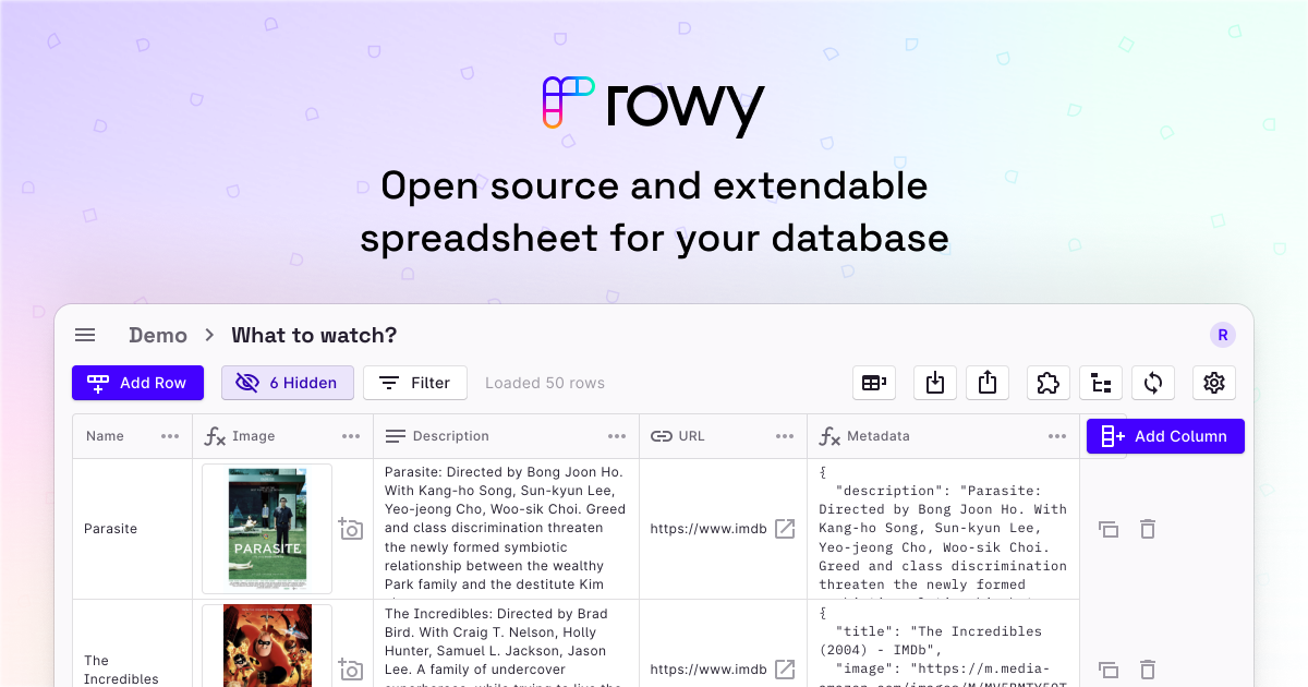 Sub-Tables • Rowy Docs