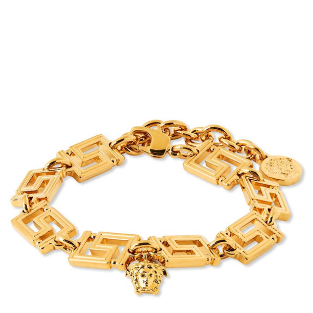 VERSACE: VERSACE Greca Gold Bracelet