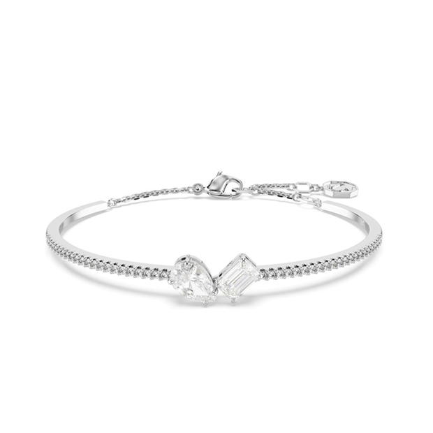 Swarovski: Swarovski Mesmera bangle Mixed cuts White Rhodium plated