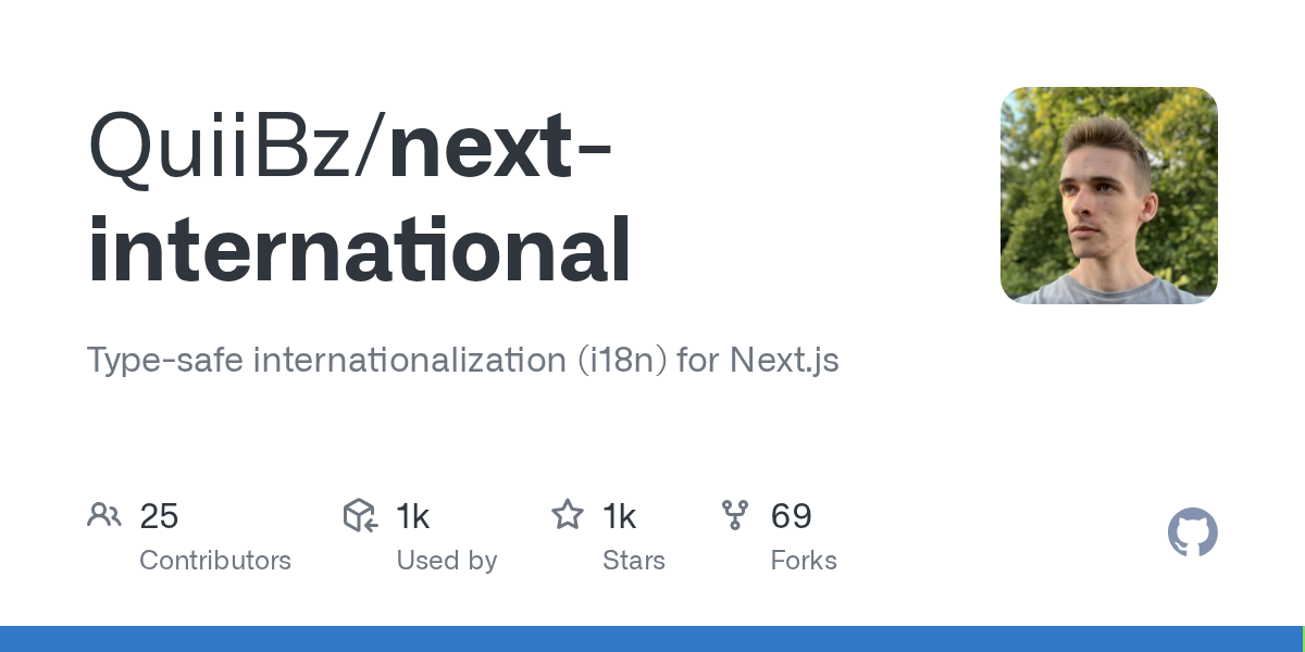 GitHub - QuiiBz/next-international: Type-safe internationalization ...