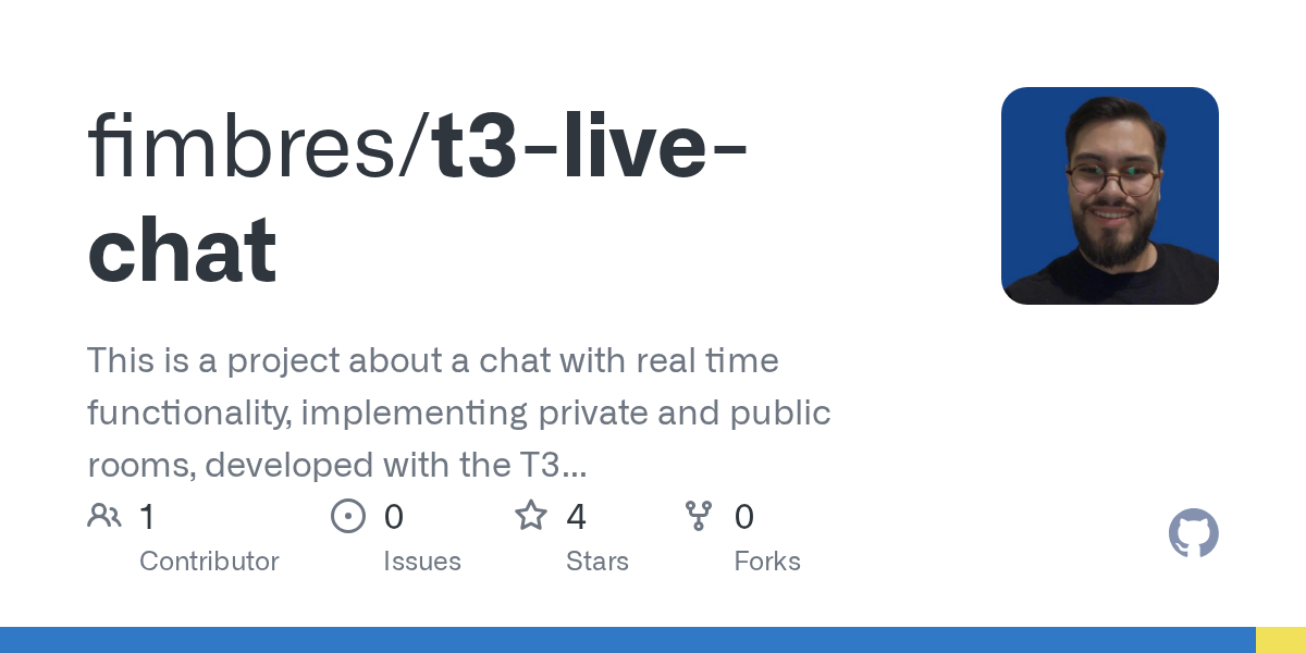 t3-live-chat/package.json at main · fimbres/t3-live-chat