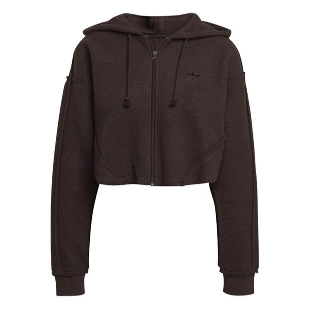 adidas Originals: adidas Originals adidas Crop Full-Zip Hoodie Womens