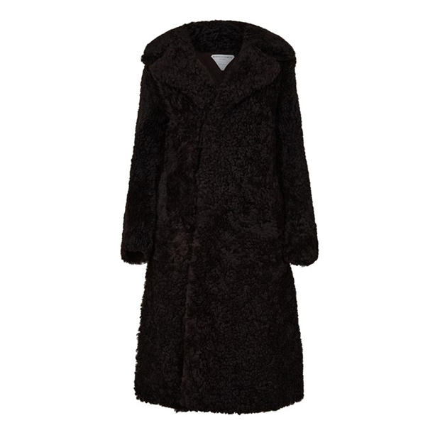BOTTEGA VENETA: BOTTEGA VENETA Women's Long Lapel Long Sleeve Fur Coat