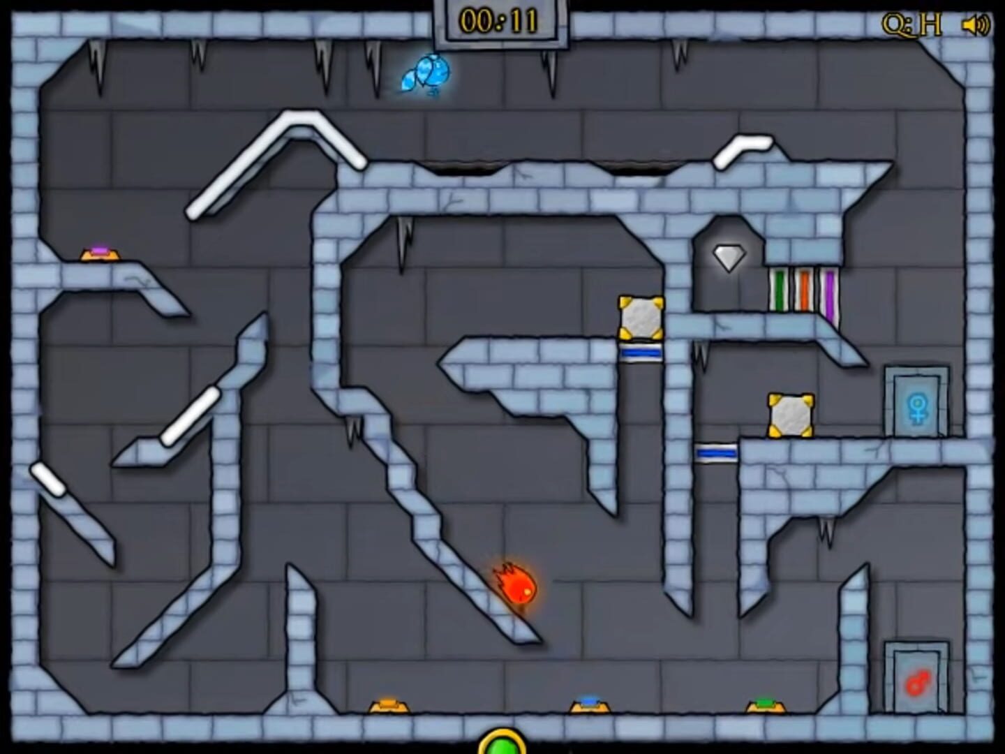 Fireboy and Watergirl in the Ice Temple screenshot 2