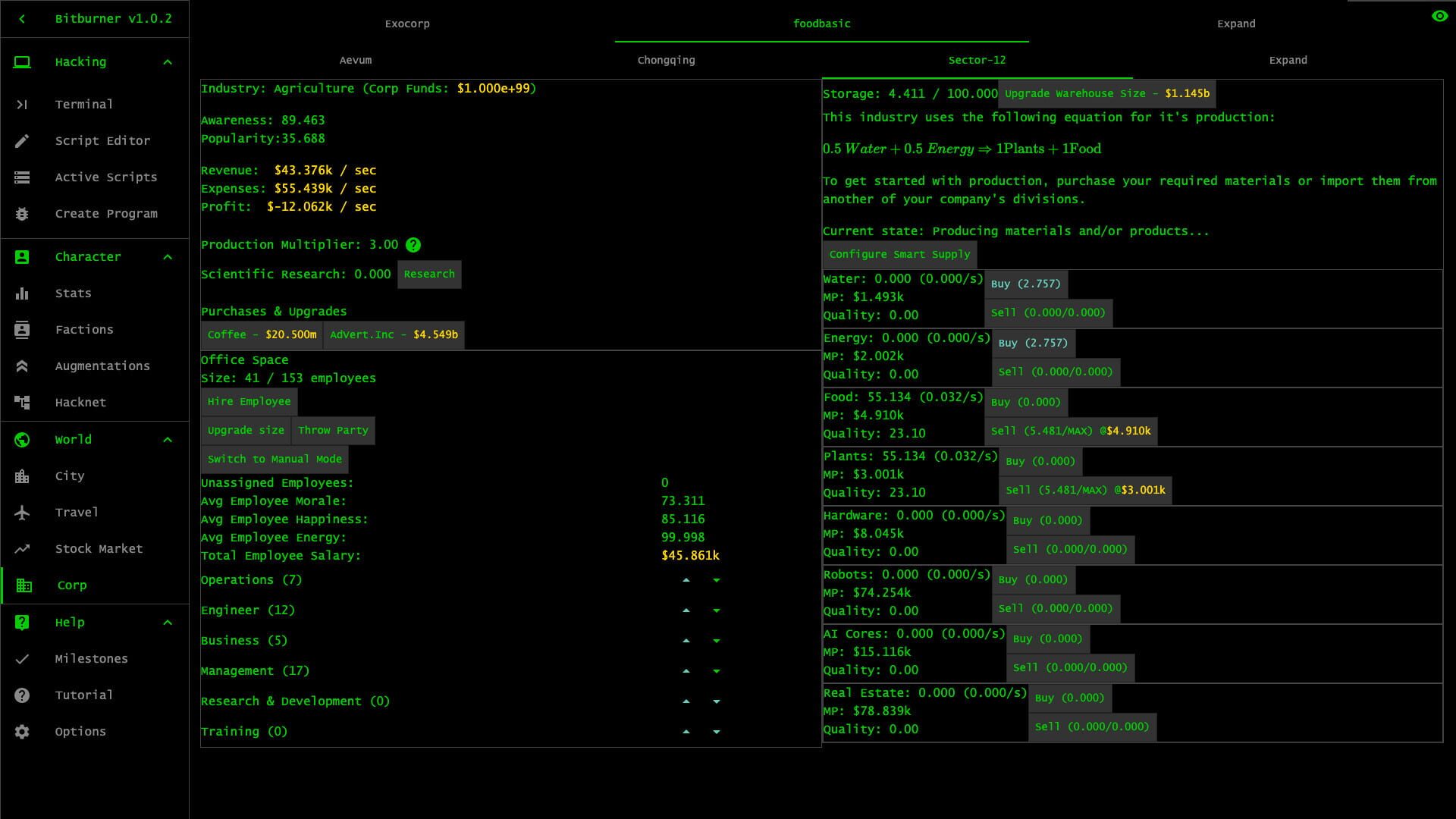 Bitburner screenshot 9