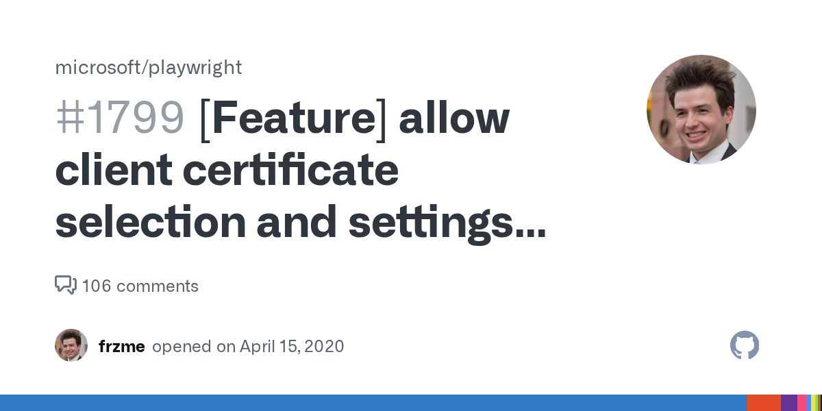 [Feature] allow client certificate selection and settings from Java...