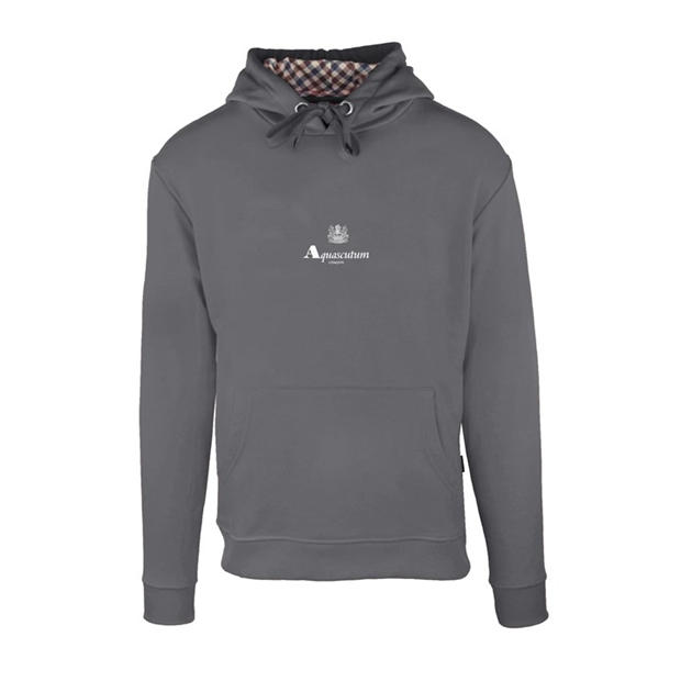 Aquascutum: Aquascutum Men's Hooded Sweat Pull Over Hoodie