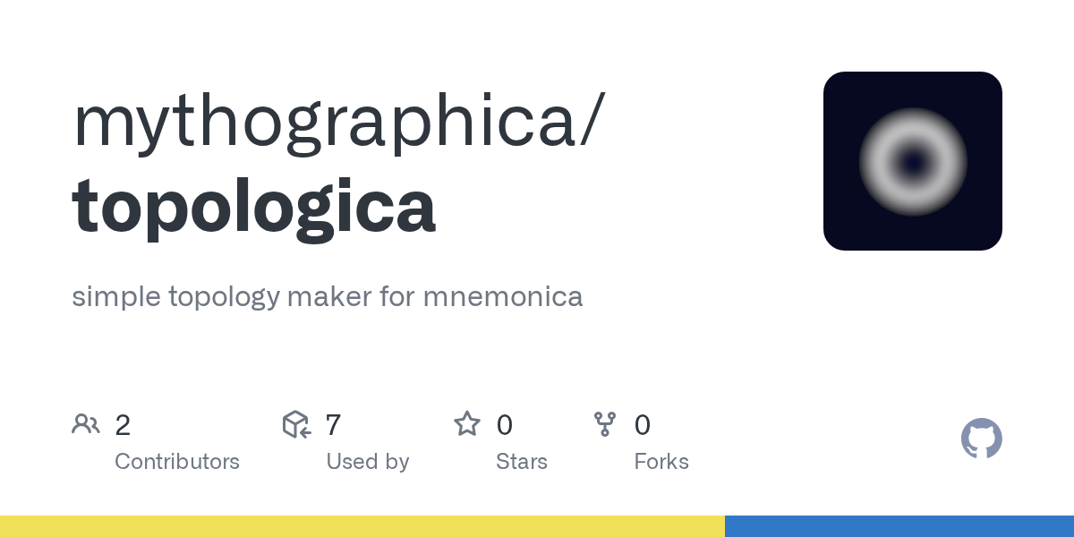 GitHub - mythographica/topologica: simple topology maker for mnemonica
